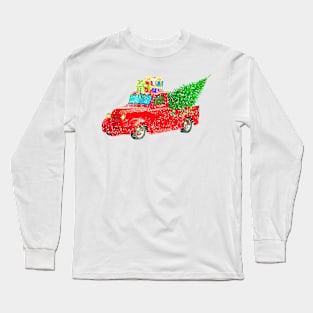 Classic Christmas Vintage Truck Long Sleeve T-Shirt